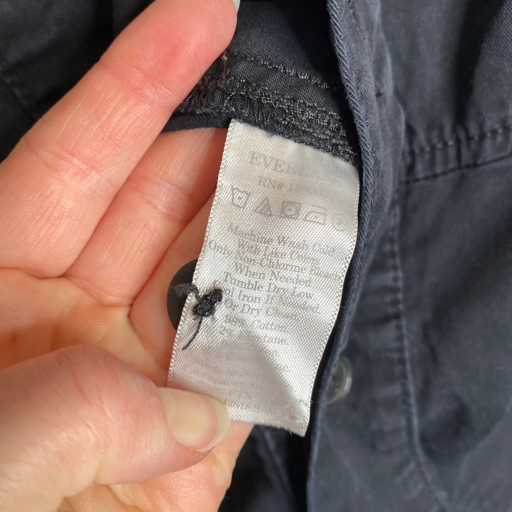 Everlane Women's Black Utility Jumpsuit Button Front Long Sleeve Size 8 - Picture 3 of 5